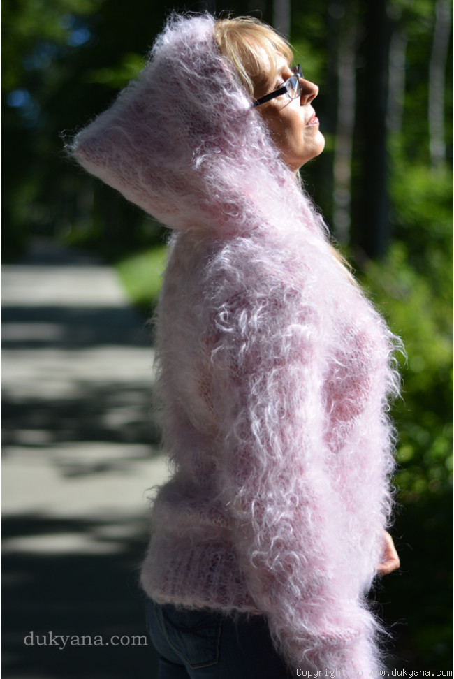Fluffy angora cardigans on sale